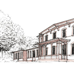 Poster Edition: Ochsenzoll Patientengebäude. Florian Afflerbach, 60 x 21 cm